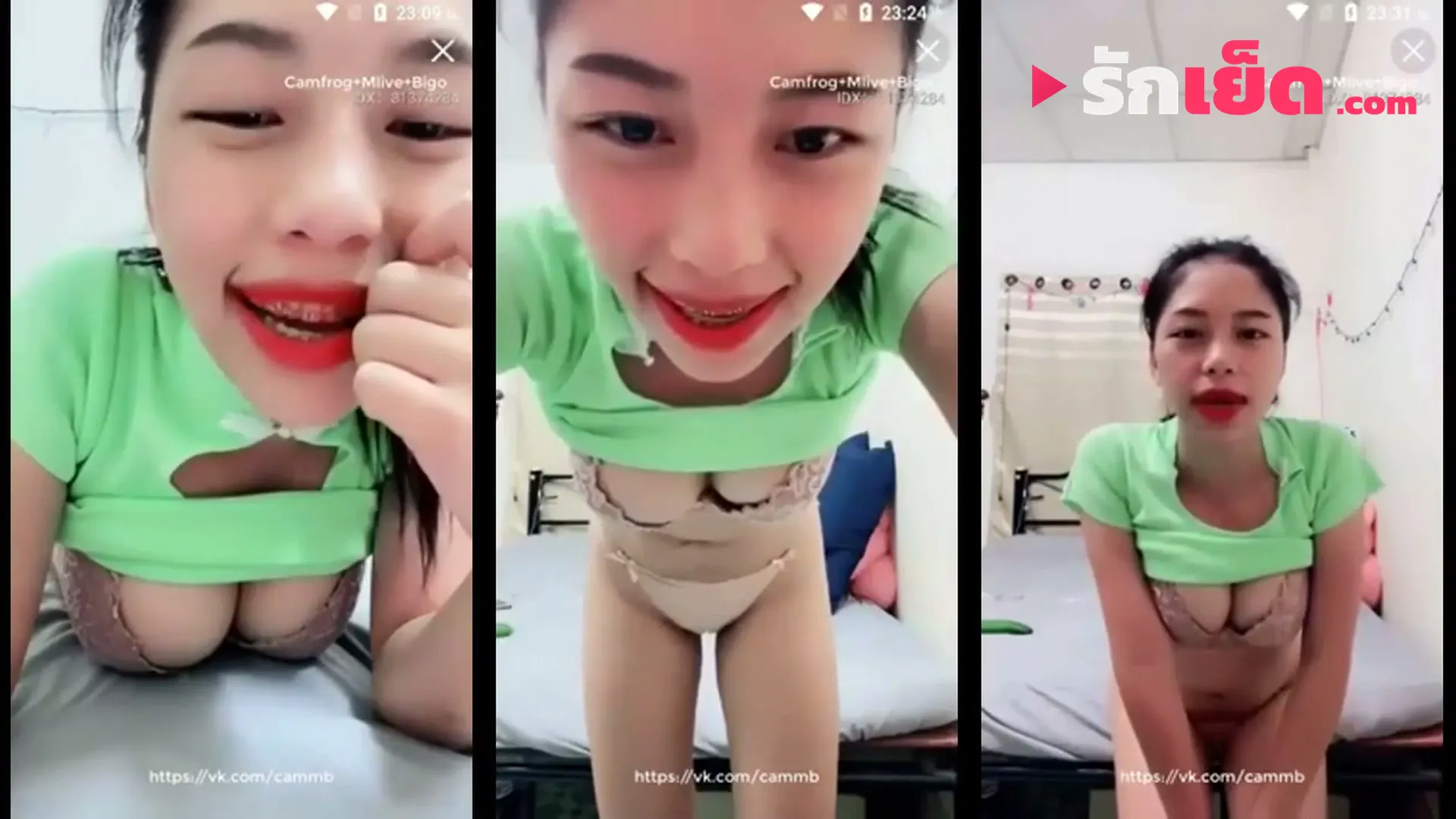 คลิปหลุดมาใหม่ Mlive สาวไทยไลฟ์สดสุดเสียว จับแตงกวาเขี่ยหีสลับช่วยตัวเอง น้ำแฉะครางลั่นไลฟ์